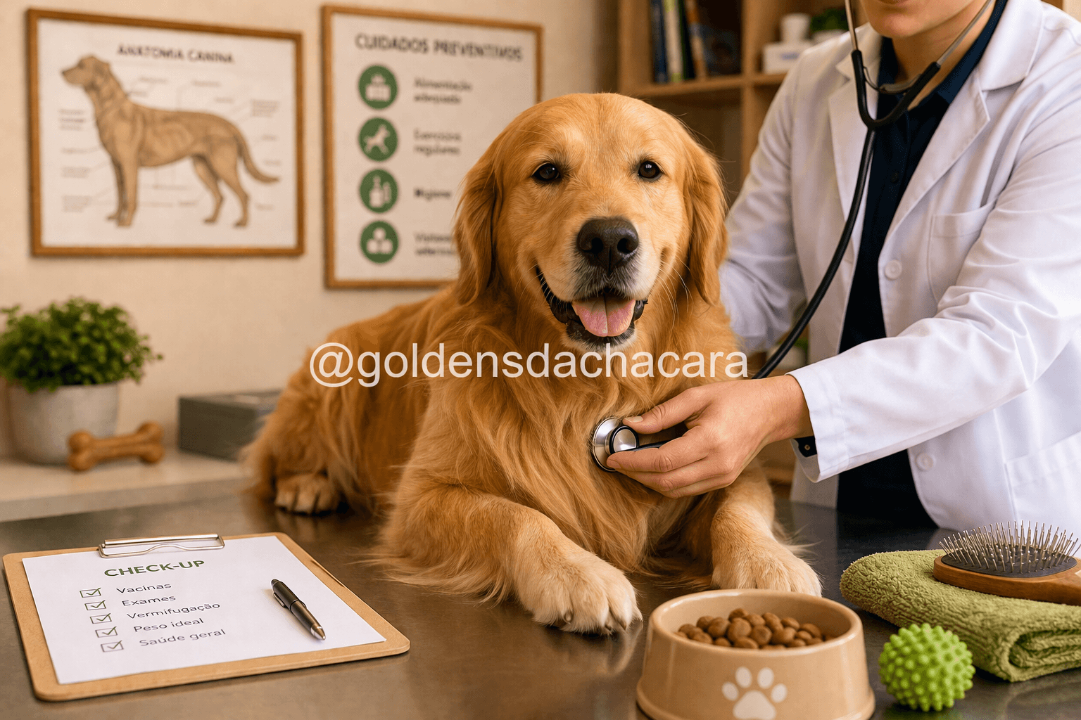 Saúde e prevenção em Golden Retrievers